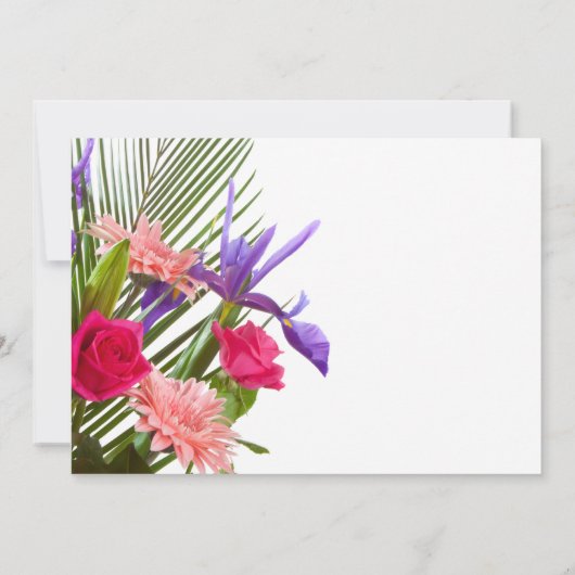 Floral Wedding Invitation Kaart (Achterkant)