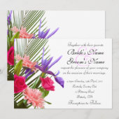 Floral Wedding Invitation Kaart (Voorkant / Achterkant)