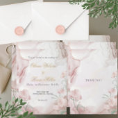 Floral Wedding Invitation Kaart
