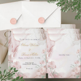 Floral Wedding Invitation Kaart