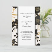 Floral Wedding Invitation Kaart (Staand voorkant)