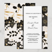 Floral Wedding Invitation Kaart (Voorkant / Achterkant)