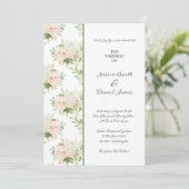 Floral Wedding Invitation Kaart (Staand voorkant)