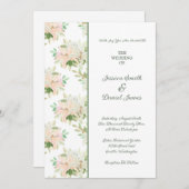 Floral Wedding Invitation Kaart (Voorkant / Achterkant)
