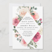 Floral Wedding Invitation Kaart (Voorkant)