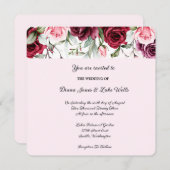 Floral Wedding Invitation Kaart (Voorkant / Achterkant)
