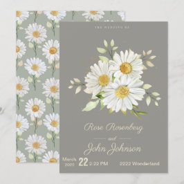 Floral Wedding Invitation Kaart