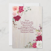Floral Wedding Invitation Kaart (Achterkant)