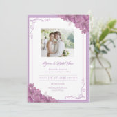 Floral Wedding Invitation Kaart (Staand voorkant)