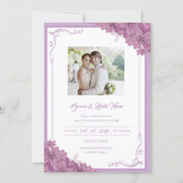 Floral Wedding Invitation Kaart