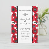 Floral Wedding Invitation Kaart (Staand voorkant)