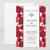 Floral Wedding Invitation Kaart (Voorkant / Achterkant)