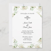 Floral Wedding Invitation Kaart (Voorkant)