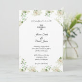 Floral Wedding Invitation Kaart (Staand voorkant)
