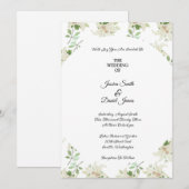 Floral Wedding Invitation Kaart (Voorkant / Achterkant)