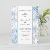 Floral Wedding Invitation Kaart (Staand voorkant)