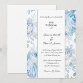 Floral Wedding Invitation Kaart (Voorkant / Achterkant)