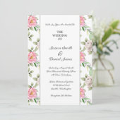 Floral Wedding Invitation Kaart (Staand voorkant)