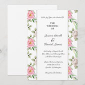 Floral Wedding Invitation Kaart (Voorkant / Achterkant)