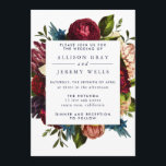 Floral Wedding Invitation Kaart<br><div class="desc">uitnodiging voor florale bruiloft</div>