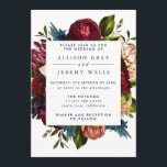 Floral Wedding Invitation Kaart<br><div class="desc">uitnodiging voor florale bruiloft</div>