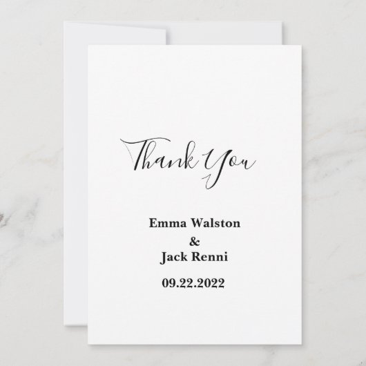 Floral Wedding Invitation Kaart (Achterkant)