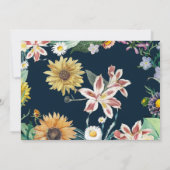 Floral Wedding Invitation Kaart (Achterkant)