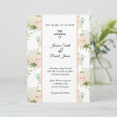 Floral Wedding Invitation Kaart (Staand voorkant)