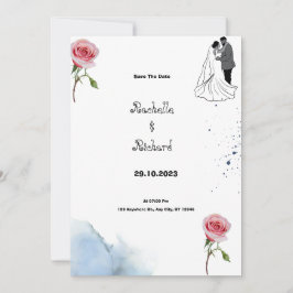 Floral Wedding Invitation Kaart