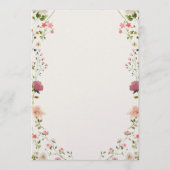 Floral Wedding Invitation Kaart (Voorkant)