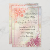 Floral Wedding Invitation Kaart (Voorkant / Achterkant)