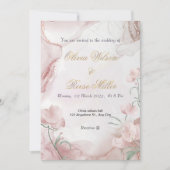 Floral Wedding Invitation Kaart (Voorkant)