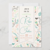 Floral Wedding Invitation Kaart (Voorkant)