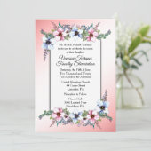 Floral Wedding Invitation Kaart (Staand voorkant)