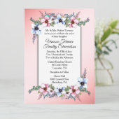 Floral Wedding Invitation Kaart (Staand voorkant)
