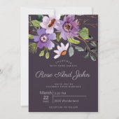 Floral Wedding Invitation Kaart (Voorkant)