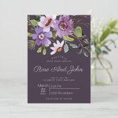 Floral Wedding Invitation Kaart (Staand voorkant)