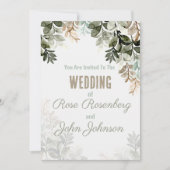 Floral Wedding Invitation Kaart (Voorkant)