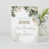 Floral Wedding Invitation Kaart (Staand voorkant)