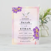 Floral Wedding Invitation Kaart (Staand voorkant)