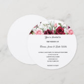 Floral Wedding Invitation Kaart (Voorkant / Achterkant)