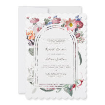 Floral Wedding Invitation, lente/zomer