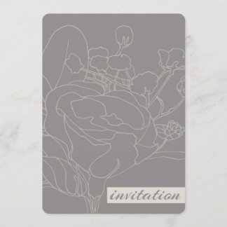 Floral Wedding Invitation (natuurlijk) Kaart