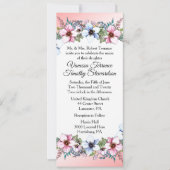 Floral Wedding Invitation Pink Kaart (Voorkant)