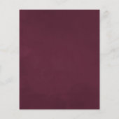 Floral Wedding Invitation Plum and Navy Flyer (Achterkant)