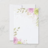 Floral Wedding Invitation RSVP Card Bedankkaart (Achterkant)