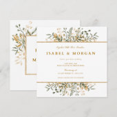 Floral Wedding Invitation Save the Date Kaart (Voorkant / Achterkant)