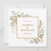 Floral Wedding Invitation Save the Date Kaart (Achterkant)