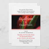 Floral Wedding Invitation Sjabloon Kaart (Voorkant / Achterkant)