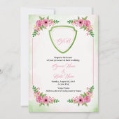 Floral Wedding Invitation Sjabloon Kaart (Voorkant)